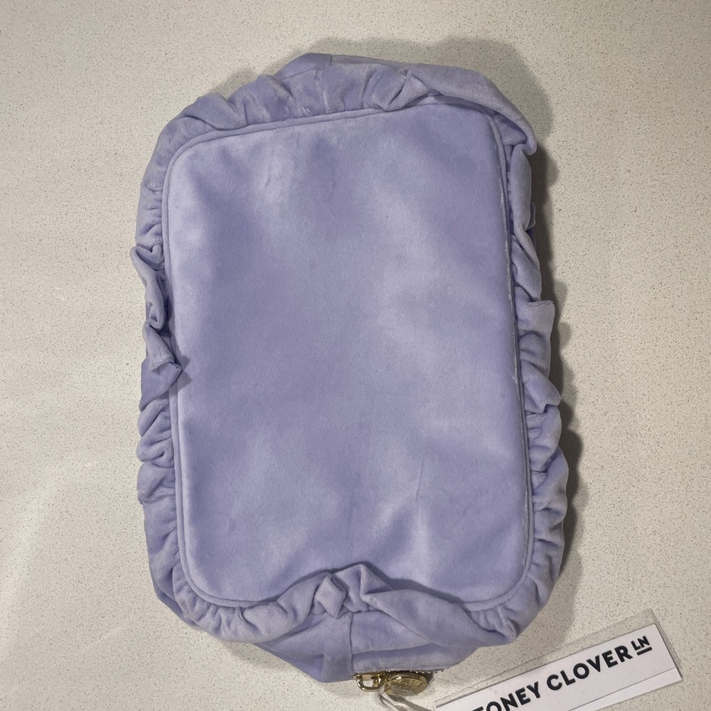 Stoney Clover Lane Velvet Ruffle Large Pouch